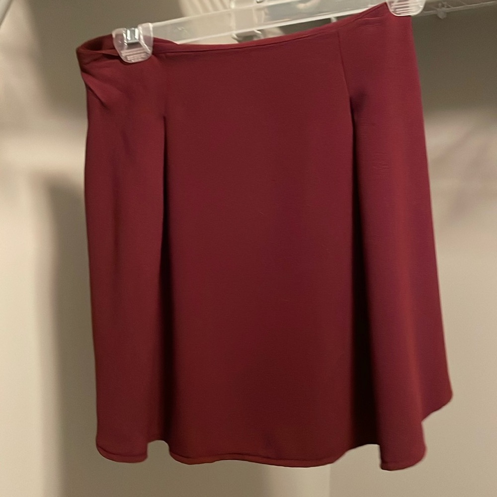 Burgundy flow skirt